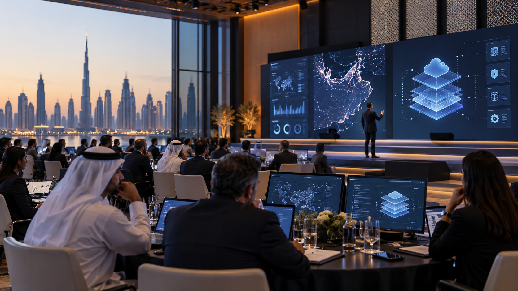 Gulf enterprise technology leaders assessing AI readiness, data governance and cloud architecture in Dubai