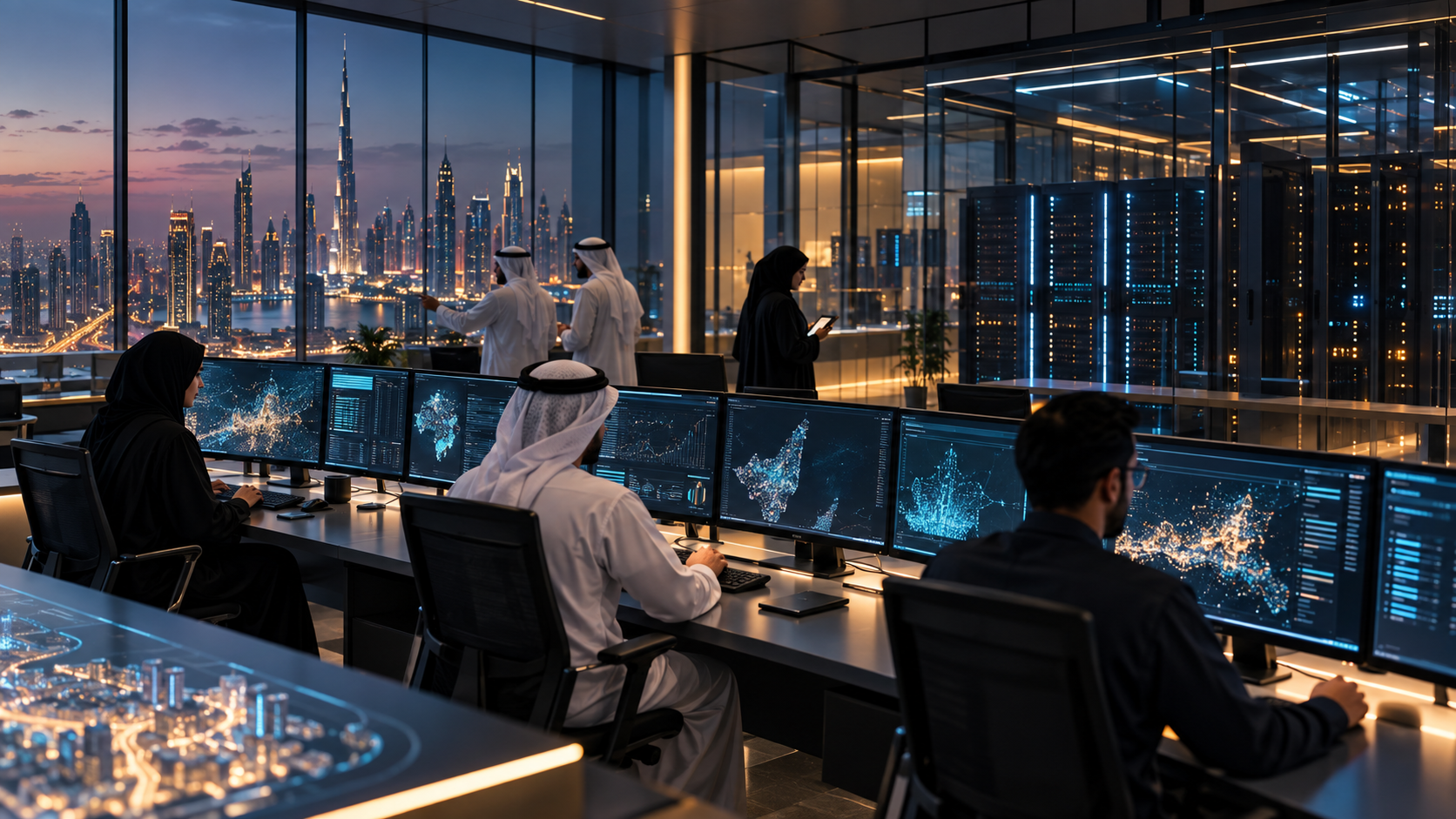UAE technology team operating a controlled sovereign AI platform in Dubai
