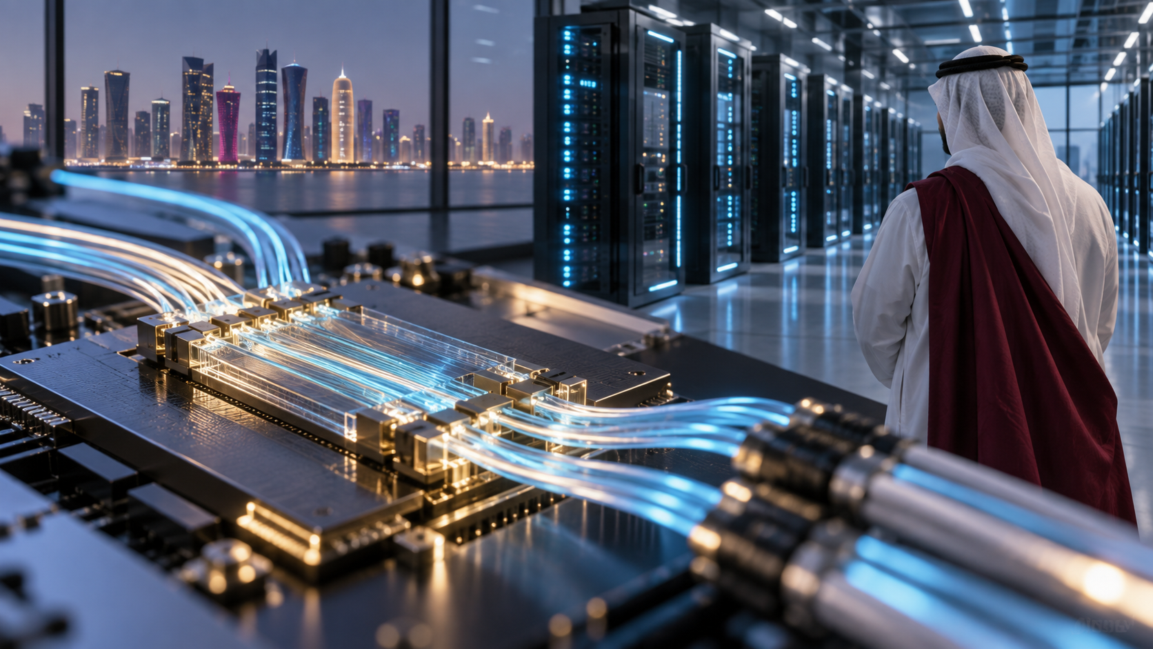 Photonic interconnects linking AI processors in a next-generation computing environment