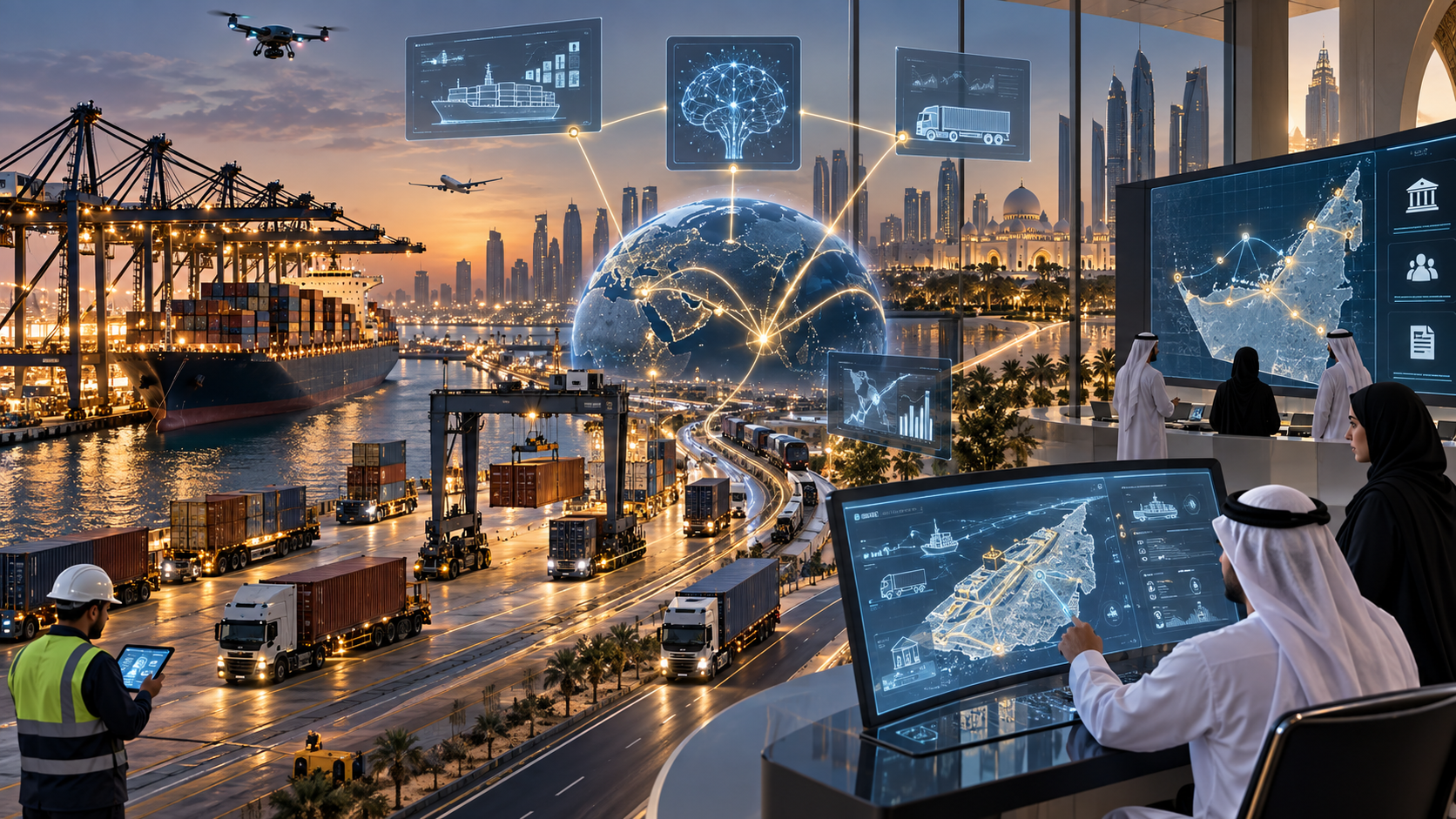 AI-enabled foreign trade and logistics platform connecting Abu Dhabi ports and government services